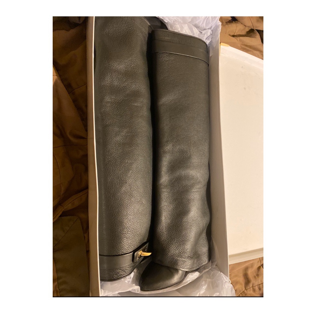 Givenchy Black Leather Heeled Shark-Lock Boots